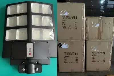 6 مجموعه از نمونه های چراغ خیابانی خورشیدی ABS 30 واتی به بنین ارسال شده است